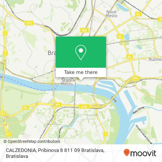 CALZEDONIA, Pribinova 8 811 09 Bratislava map