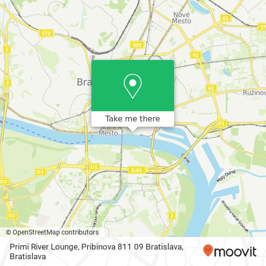 Primi River Lounge, Pribinova 811 09 Bratislava map