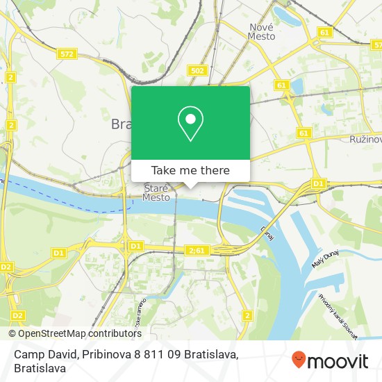 Camp David, Pribinova 8 811 09 Bratislava map