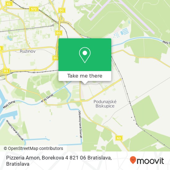 Pizzeria Amon, Borekova 4 821 06 Bratislava map