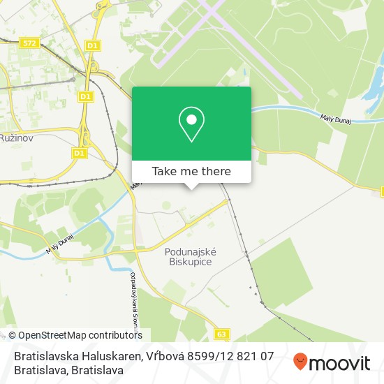 Bratislavska Haluskaren, Vŕbová 8599 / 12 821 07 Bratislava map