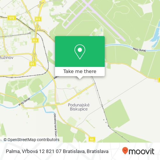 Palma, Vŕbová 12 821 07 Bratislava map