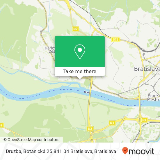 Druzba, Botanická 25 841 04 Bratislava map