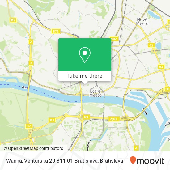 Wanna, Ventúrska 20 811 01 Bratislava map