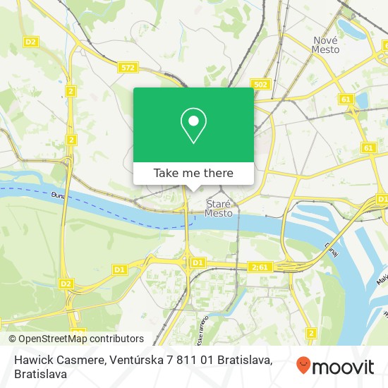 Hawick Casmere, Ventúrska 7 811 01 Bratislava map