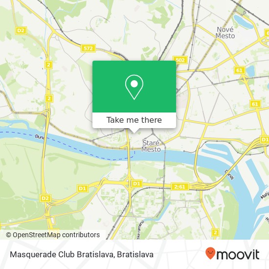 Masquerade Club Bratislava map