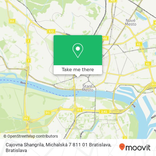 Cajovna Shangrila, Michalská 7 811 01 Bratislava map