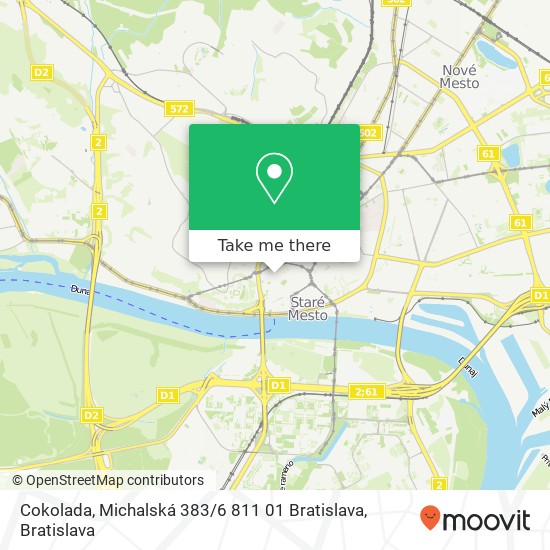 Cokolada, Michalská 383 / 6 811 01 Bratislava map