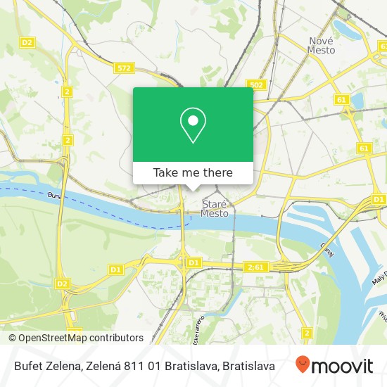 Bufet Zelena, Zelená 811 01 Bratislava map