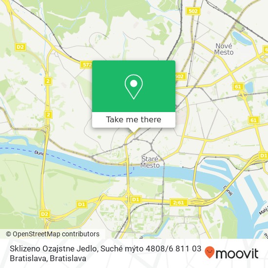 Sklizeno Ozajstne Jedlo, Suché mýto 4808 / 6 811 03 Bratislava map