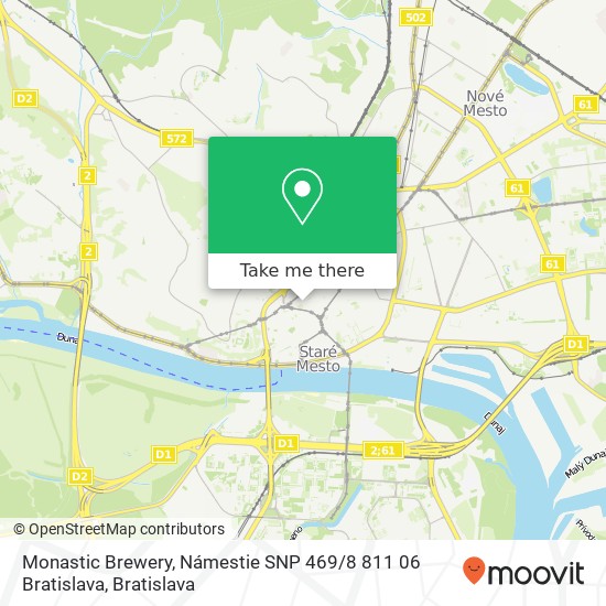 Monastic Brewery, Námestie SNP 469 / 8 811 06 Bratislava map