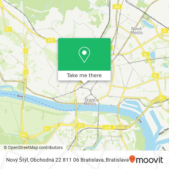 Nový Štýl, Obchodná 22 811 06 Bratislava map