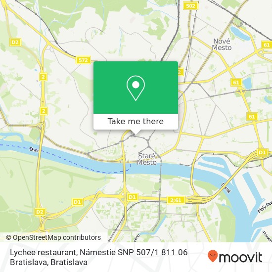 Lychee restaurant, Námestie SNP 507 / 1 811 06 Bratislava map