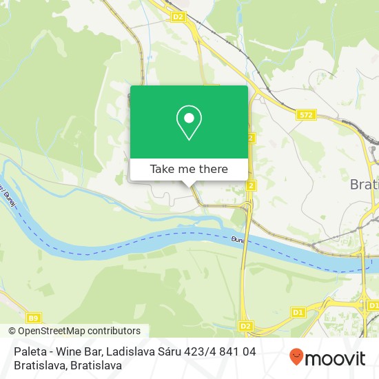 Paleta - Wine Bar, Ladislava Sáru 423 / 4 841 04 Bratislava map