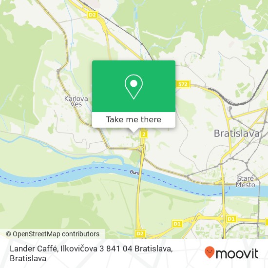 Lander Caffé, Ilkovičova 3 841 04 Bratislava map