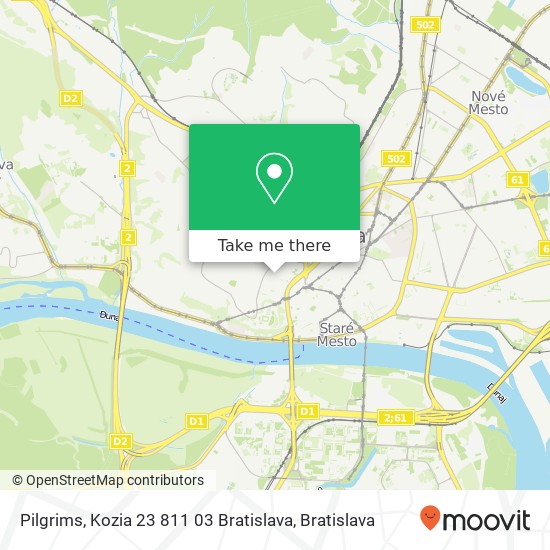 Pilgrims, Kozia 23 811 03 Bratislava map