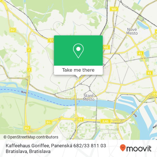 Kaffeehaus Goriffee, Panenská 682 / 33 811 03 Bratislava map