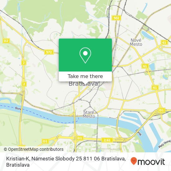 Kristian-K, Námestie Slobody 25 811 06 Bratislava map