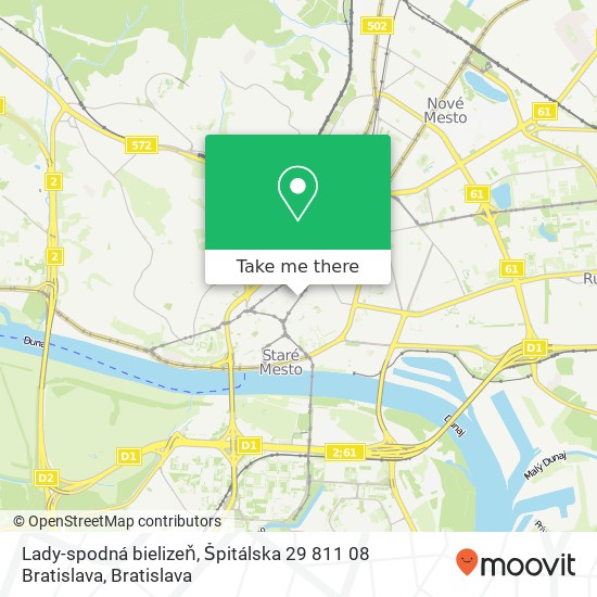 Lady-spodná bielizeň, Špitálska 29 811 08 Bratislava map