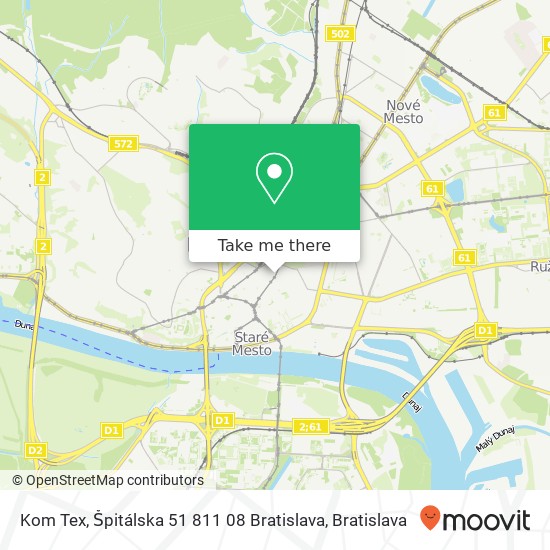 Kom Tex, Špitálska 51 811 08 Bratislava map