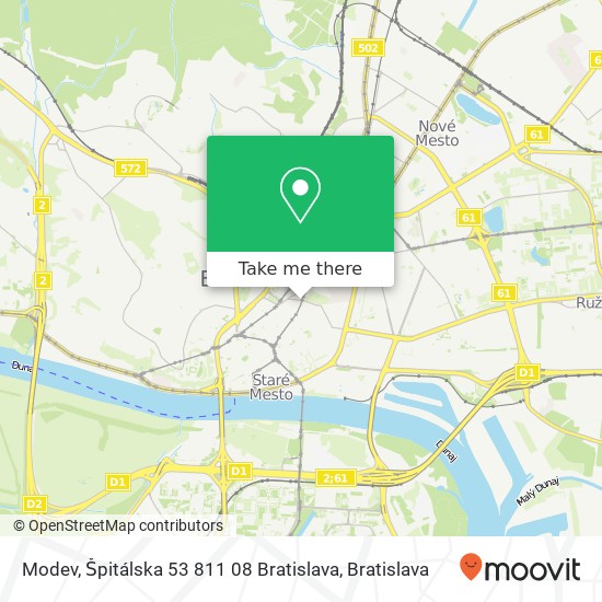 Modev, Špitálska 53 811 08 Bratislava map