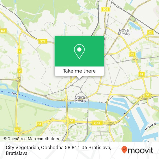City Vegetarian, Obchodná 58 811 06 Bratislava map