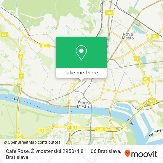 Cafe Rose, Živnostenská 2950 / 4 811 06 Bratislava map