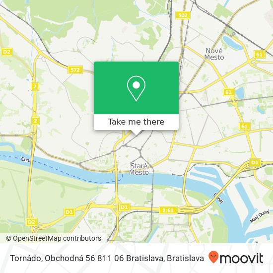 Tornádo, Obchodná 56 811 06 Bratislava map