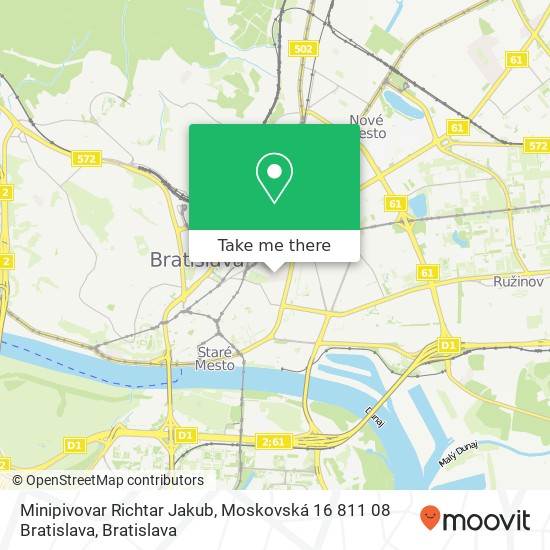 Minipivovar Richtar Jakub, Moskovská 16 811 08 Bratislava map