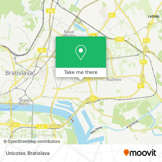 Unicotex map