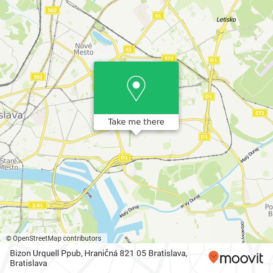 Bizon Urquell Ppub, Hraničná 821 05 Bratislava map