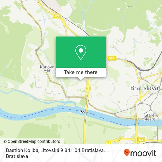 Bastion Koliba, Litovská 9 841 04 Bratislava map