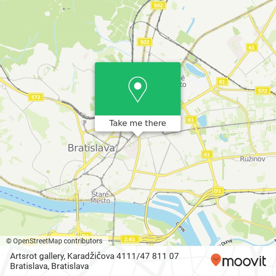 Artsrot gallery, Karadžičova 4111 / 47 811 07 Bratislava map