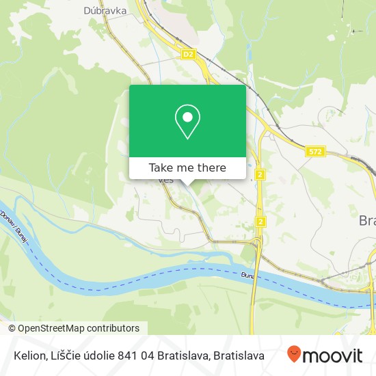 Kelion, Líščie údolie 841 04 Bratislava map