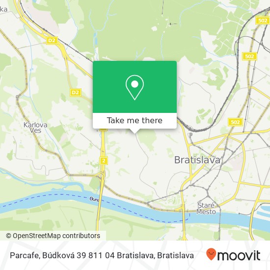 Parcafe, Búdková 39 811 04 Bratislava map