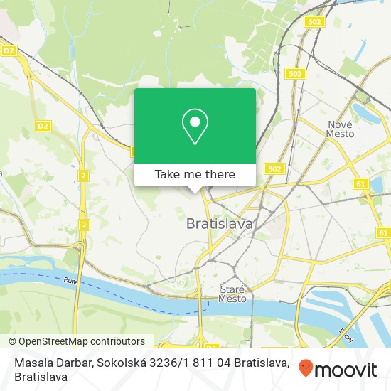 Masala Darbar, Sokolská 3236 / 1 811 04 Bratislava map