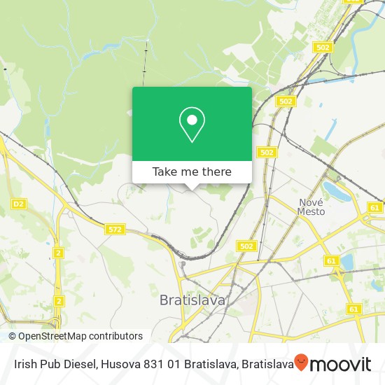 Irish Pub Diesel, Husova 831 01 Bratislava map