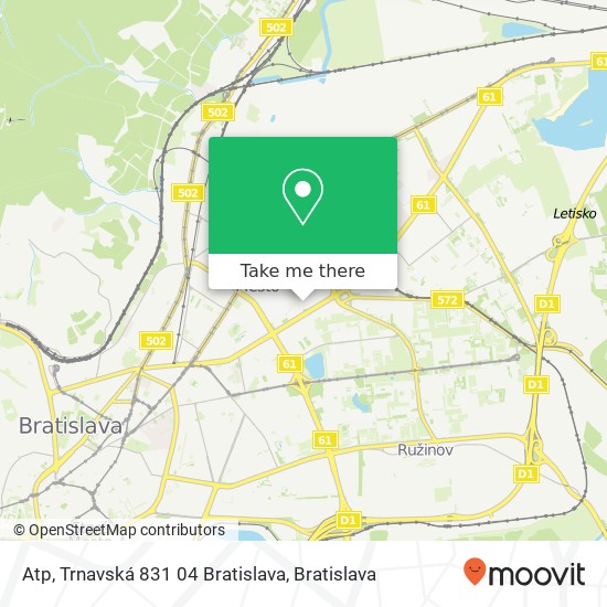 Atp, Trnavská 831 04 Bratislava map