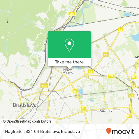 Naglreiter, 831 04 Bratislava map