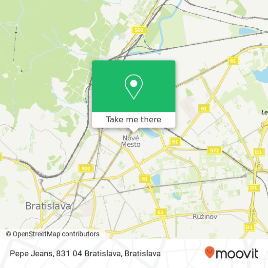 Pepe Jeans, 831 04 Bratislava map