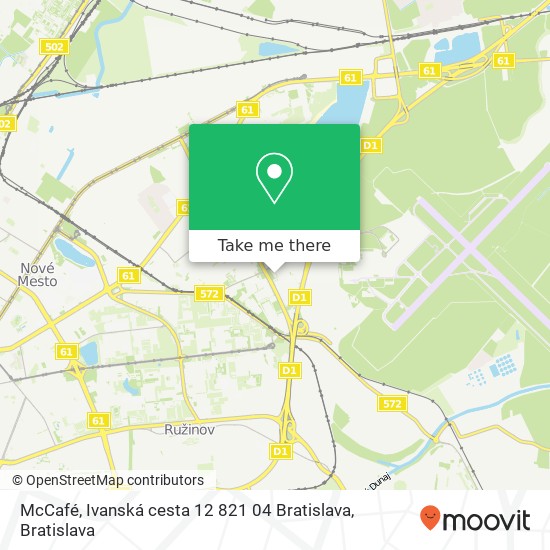 McCafé, Ivanská cesta 12 821 04 Bratislava map