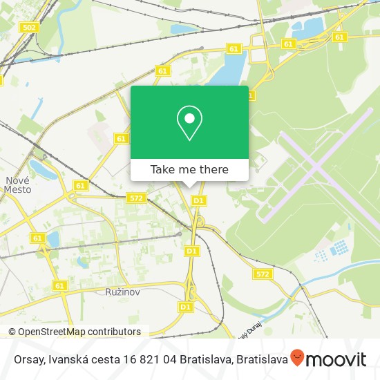 Orsay, Ivanská cesta 16 821 04 Bratislava map