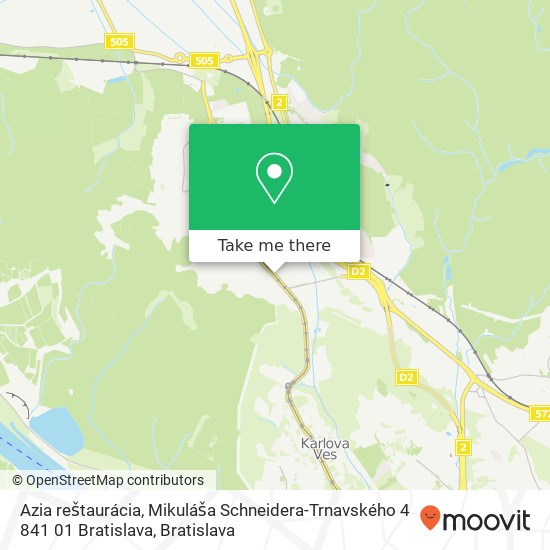 Azia reštaurácia, Mikuláša Schneidera-Trnavského 4 841 01 Bratislava map