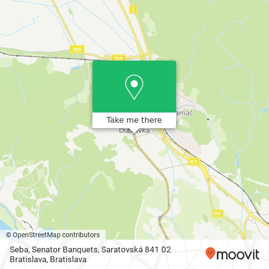 Seba, Senator Banquets, Saratovská 841 02 Bratislava map