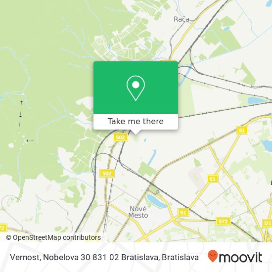 Vernost, Nobelova 30 831 02 Bratislava map