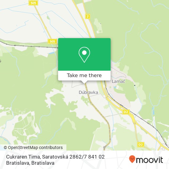 Cukraren Tima, Saratovská 2862 / 7 841 02 Bratislava map