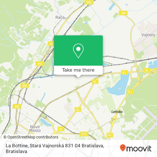 La Bottine, Stará Vajnorská 831 04 Bratislava map