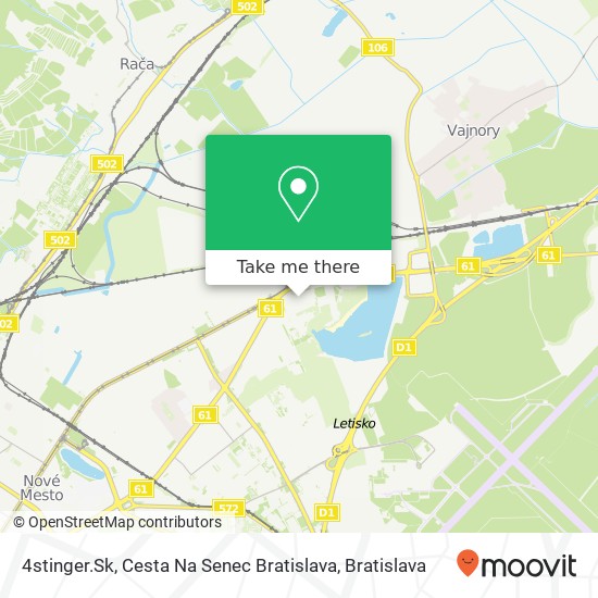 4stinger.Sk, Cesta Na Senec Bratislava map