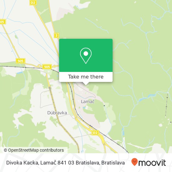 Divoka Kacka, Lamač 841 03 Bratislava map