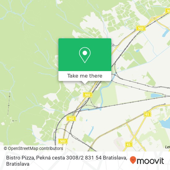 Bistro Pizza, Pekná cesta 3008 / 2 831 54 Bratislava map